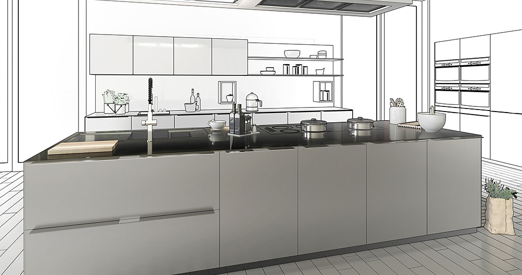 3D-Küchenplanung von Schreinerei Banzhaf